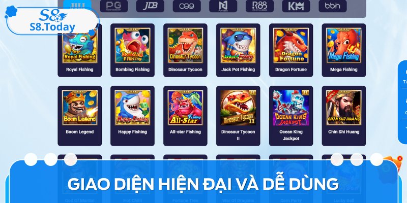 Tải App S8: Trải Nghiệm Cá Cược Di Động Không Lo Giật Lag 2 Giao diện app thiết kế hiện đại mang tính trực quan cao