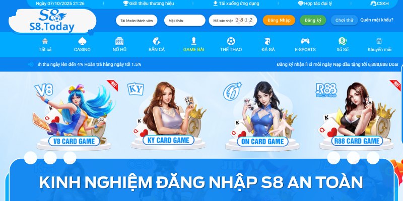 Từng Bước Đăng Nhập S8 Đơn Giản Dành Cho Người Mới Bắt Đầu 5 Một số kinh nghiệm để đăng nhập S8 an toàn, không gặp lỗi